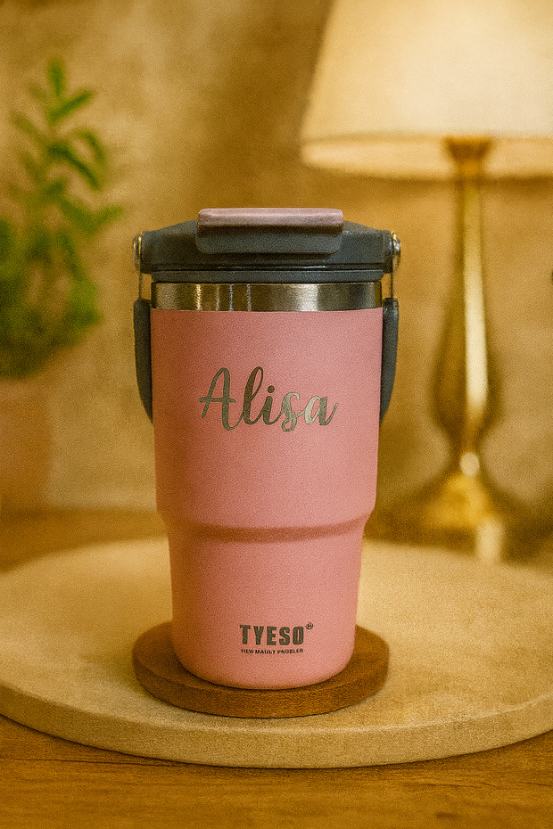 Tyeso Tumbler with Handle - Name Customisable