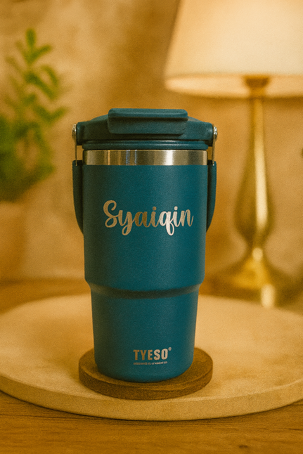 Tyeso Tumbler with Handle - Name Customisable