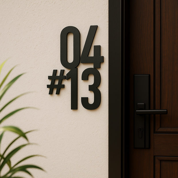 Home Unit Number - Vertical