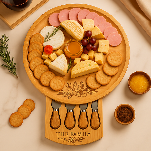 Round Cheeseboard Knife Set