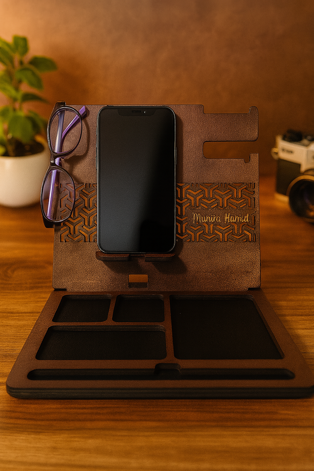 WoodCraft Desk Organiser
