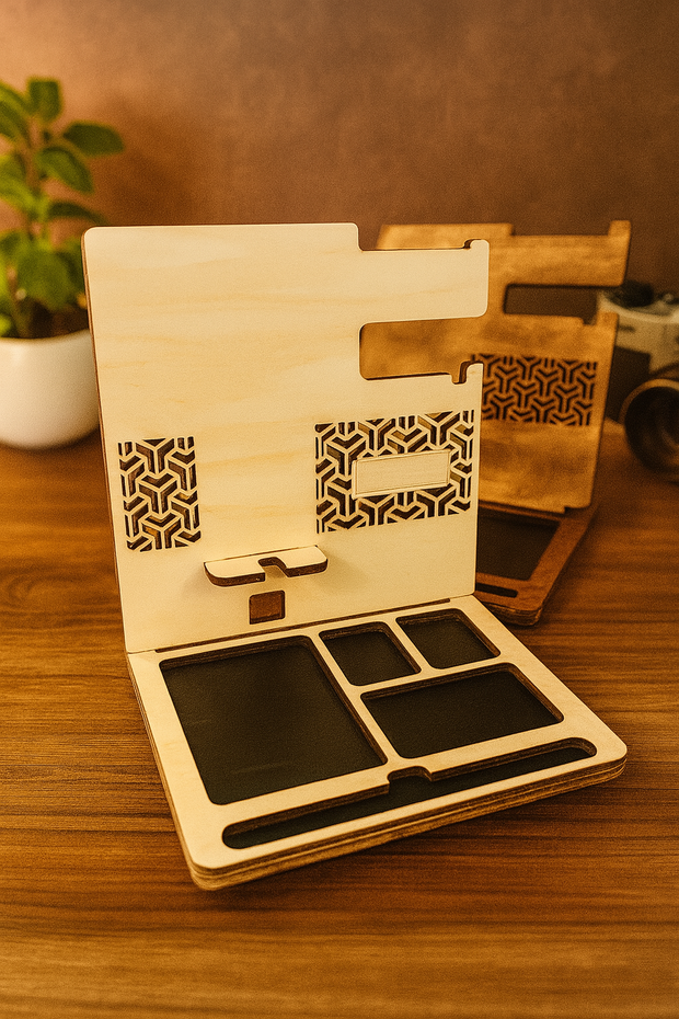 WoodCraft Desk Organiser
