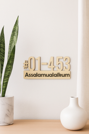 Home Unit Number - Horizontal + Islamic Greeting