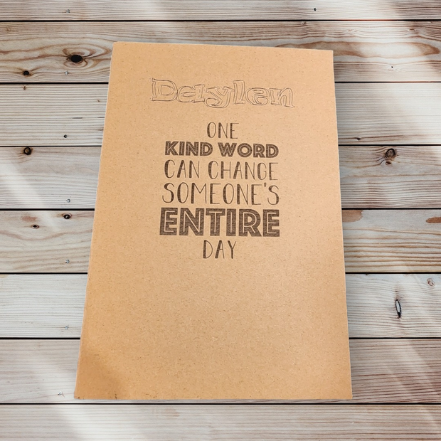 One Kind Word Kraft Book - Name Customisable
