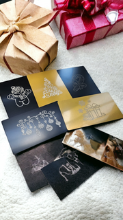[Xmas] Metal Gift Cards - Gold