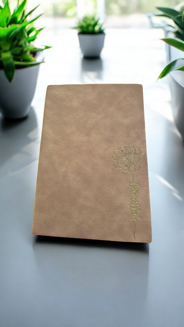 Leather Cover Notebook - Name Customisable