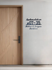 Horizontal Named Residence Unit Number + Assalamualaikum